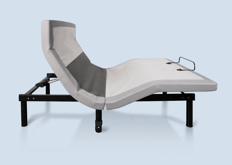 A BEDGEAR adjustable base in the zero gravity position.