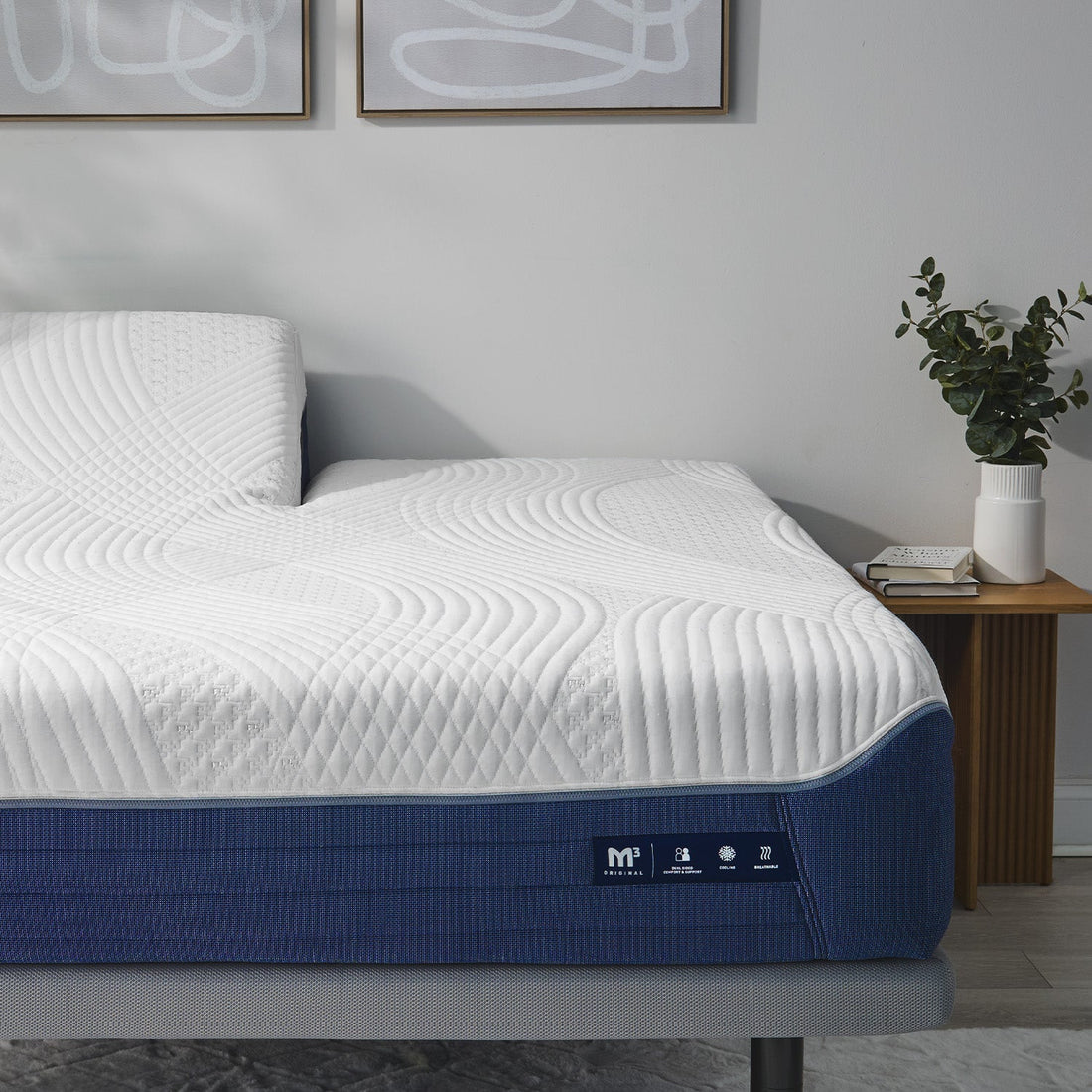 An image of BEDGEAR's modular hybrid mattress. 