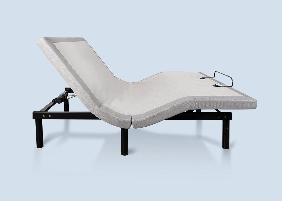 An adjustable base in the zero gravity position. 