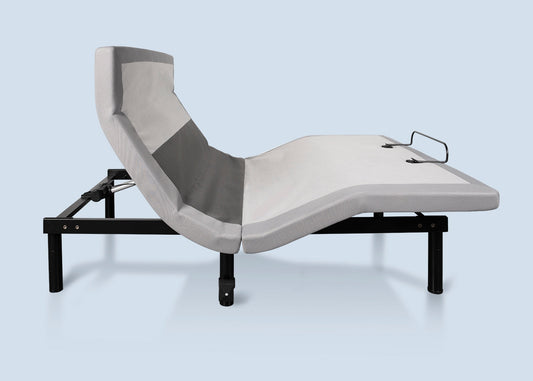 A BEDGEAR adjustable base in the zero gravity position. 