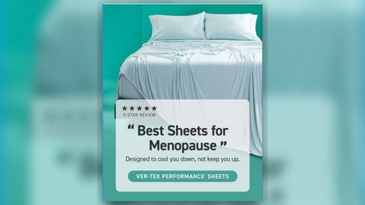 An image of Ver-Tex  sheets, the best cooling sheets for menopause.