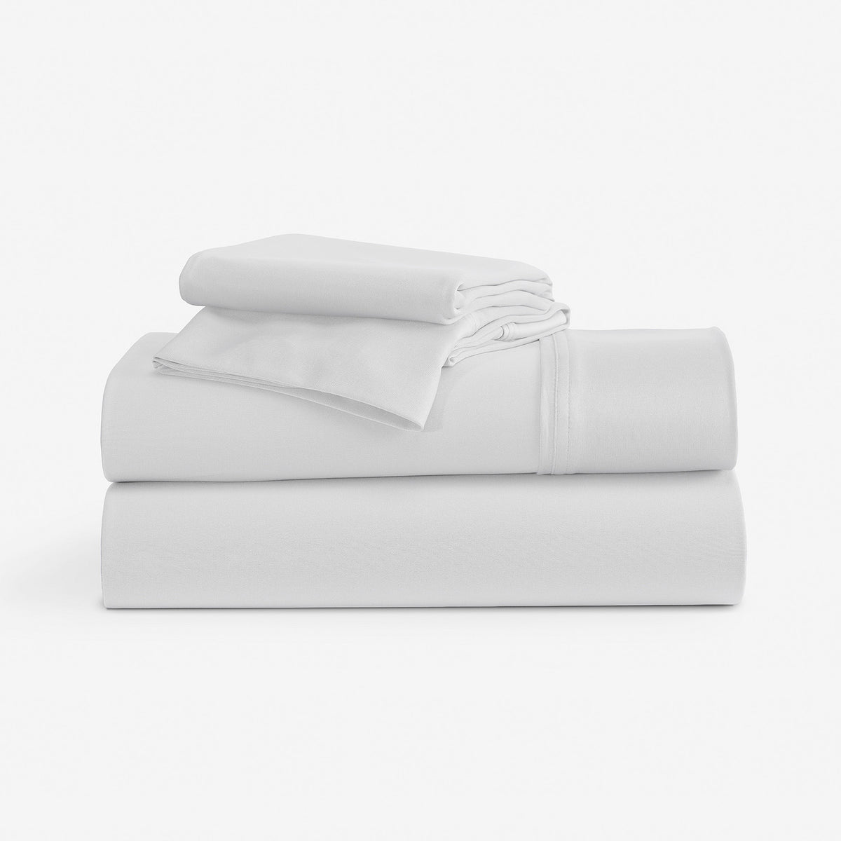 An image of white DriTec sheets and pillowcases.