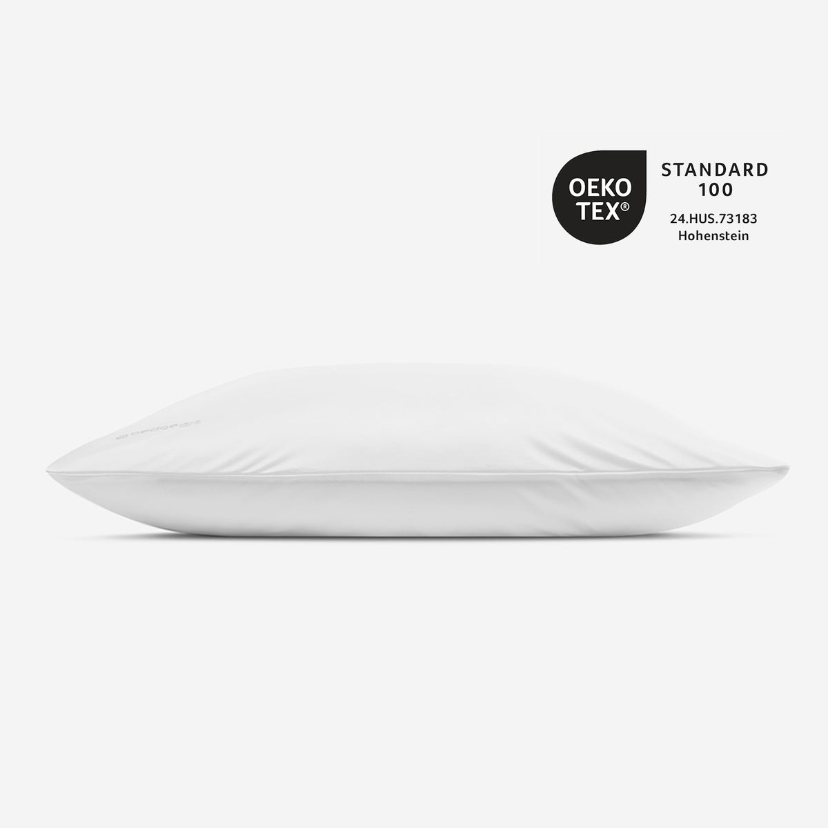White Performance Pillow Case on Pillow