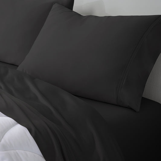An image of charcoal BEDGEAR sheets. 
