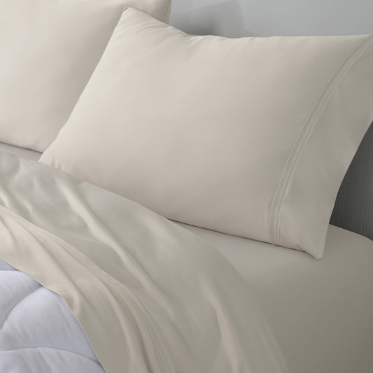 A DriTec pillowcase over a sheet set. 