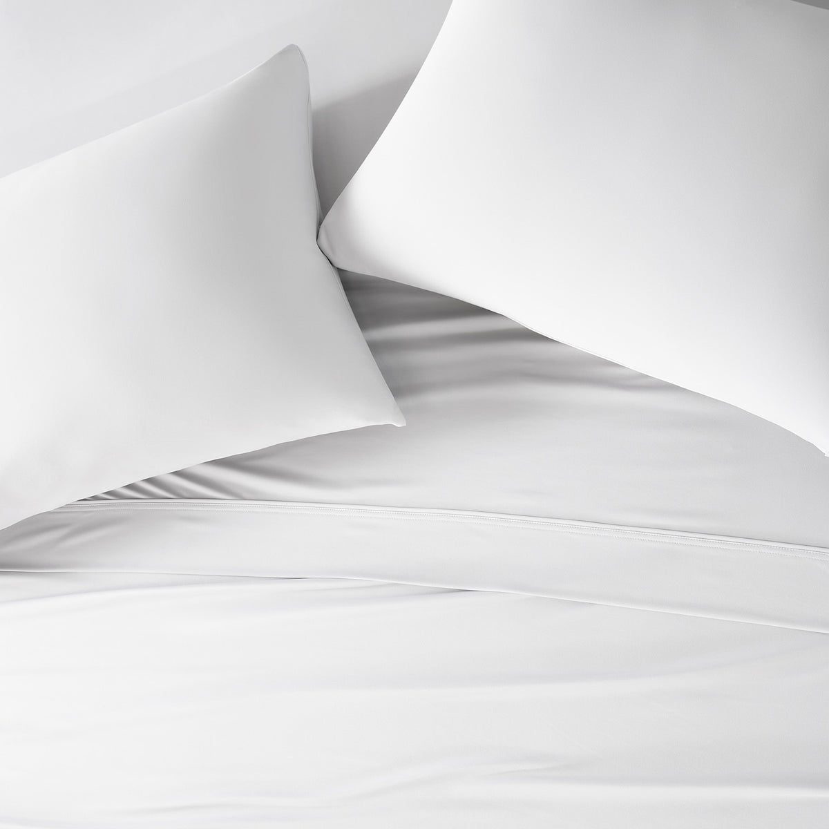 An image of two VerTex pillowcases and sheets.