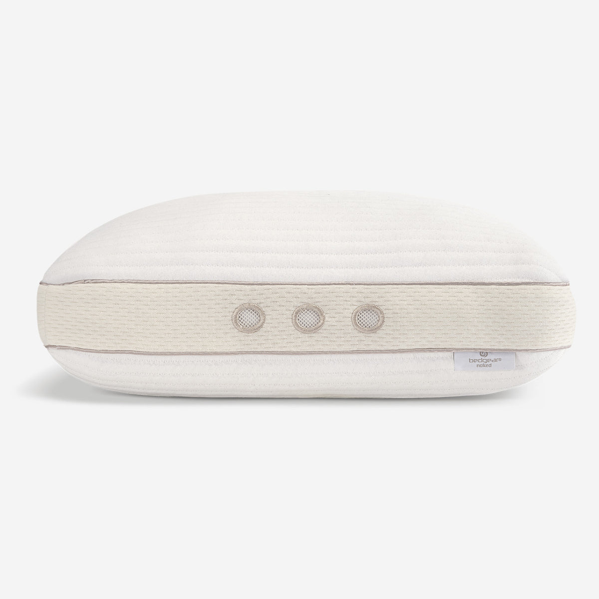 A side view of the air-x vents on a calm pillow.