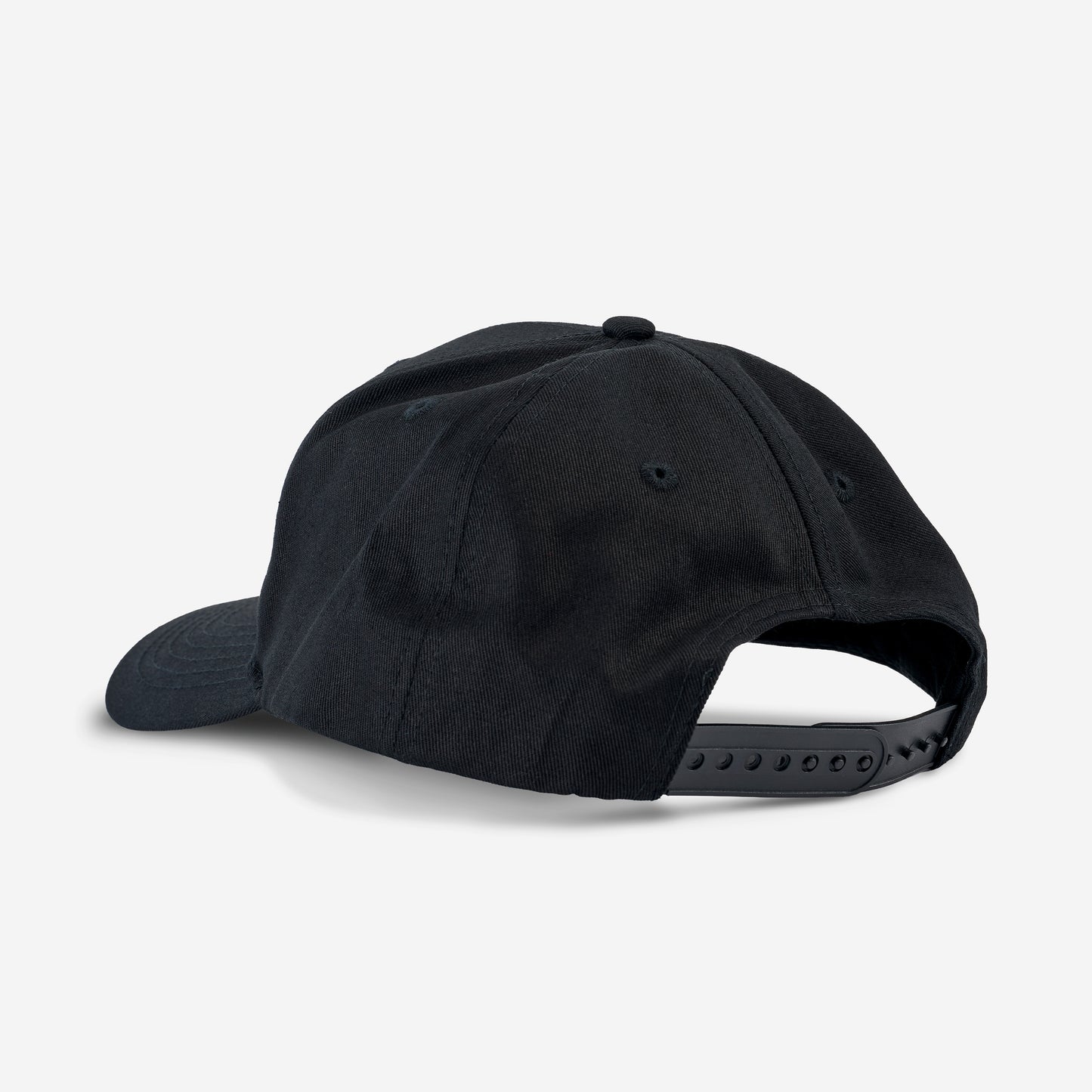 A trucker hat in front of a white background. 